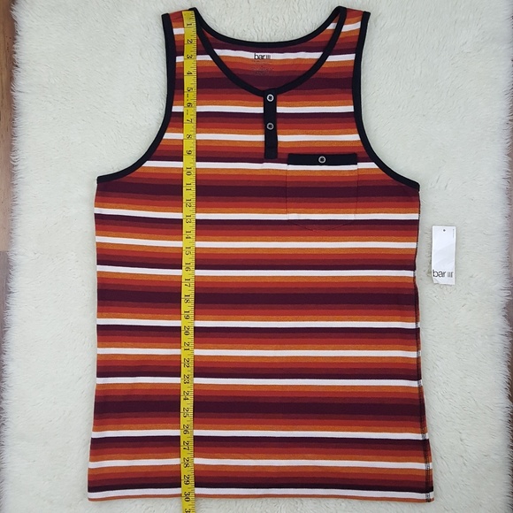 Bar lll Mens Striped Tank Top Sz Large - Picture 4 of 8